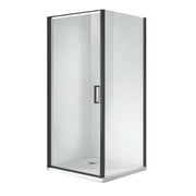 Wellis Quadrum Black 1 nyílóajtós szögletes zuhany Easy Cleannel (90x90x190) (WC00483)