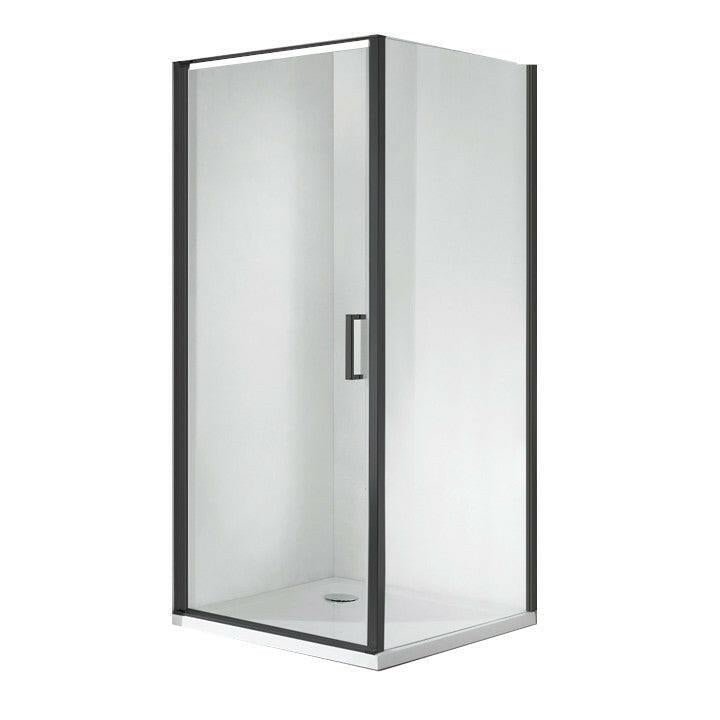 Wellis Quadrum Black 1 nyílóajtós szögletes zuhany Easy Cleannel (90x90x190) (WC00483)