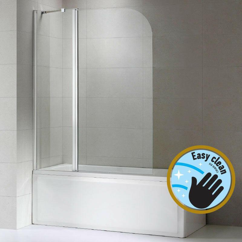 Wellis Edge 120 kádparaván, fix üveg panellel Easy Cleannel (120x145) (WC00485)