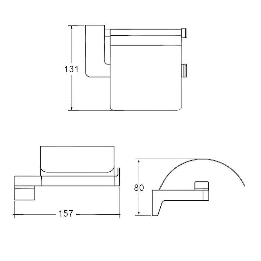 Wellis Mamba WC - papír - tartó, 15,7x13,1x8 cm (WE00114)