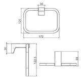 Wellis Mamba törölközőtartó KERETES (17,2x6,8x12,3)-1