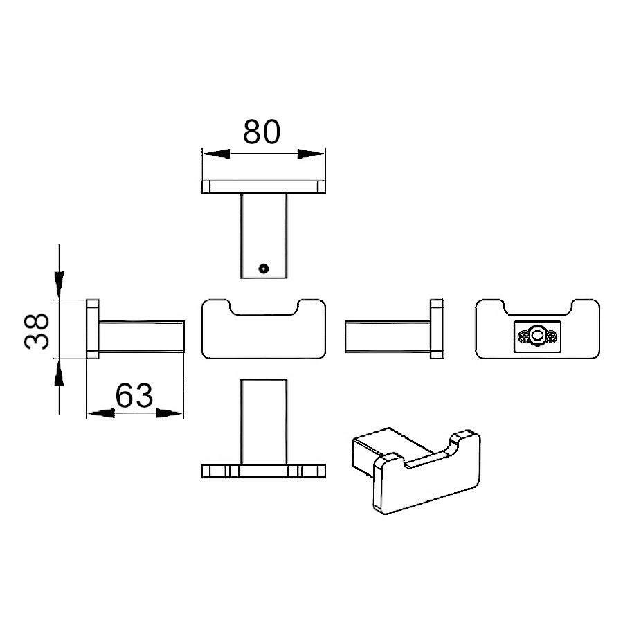 Wellis Capri akasztó dupla (8x6,3x3,8)-1