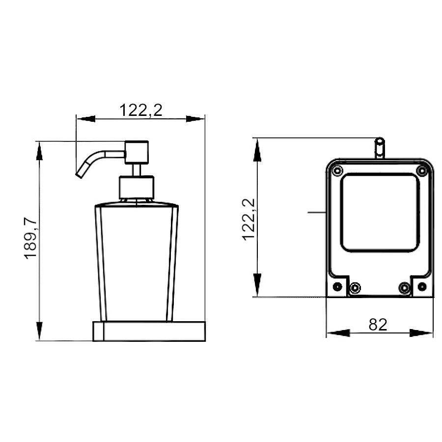 Wellis Capri szappanadagoló, 8,2x12,3x19 cm (WE00125)