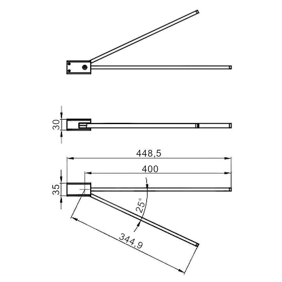 Wellis Capri törölközőtartó dupla, 3x44,9x3,5 cm (WE00126)