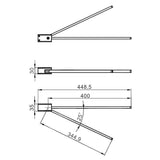 Wellis Capri törölközőtartó dupla (3x44,9x3,5)-1