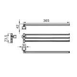 Wellis Capri törölközőtartó tripla (4,2x36,5x7,4)-1