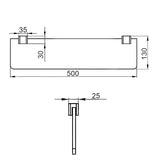 Wellis Capri polc ÜVEG (50x13x2,5)-1