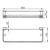 Wellis Capri polc ÜVEG-FÉM (40x7x14,3)-1