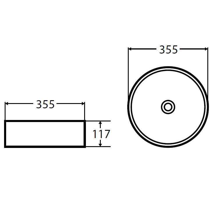 Wellis Rose pultra építhető mosdó (35,5x11,7)-2