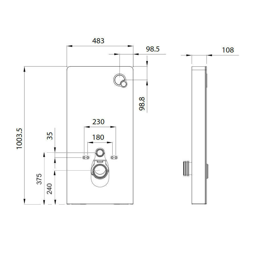 Wellis Corsica Black szerelőmodul fali WC-hez (48,3x10,8x100,3)-1