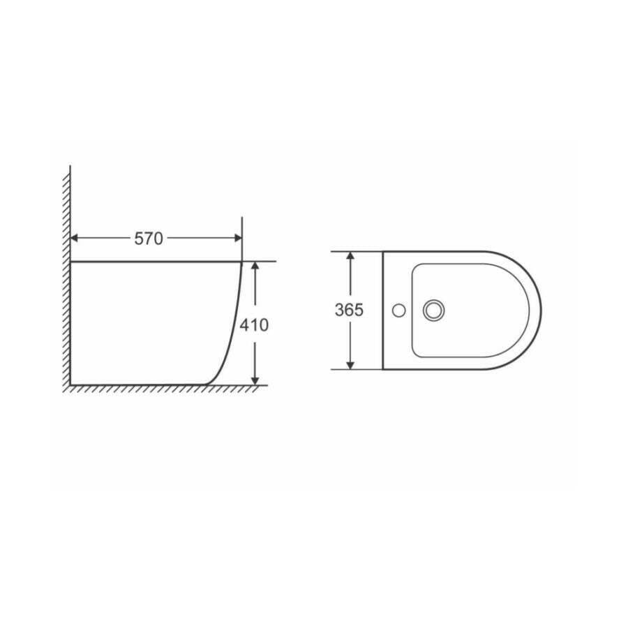Wellis Clement Black álló bidé ( WF00089 )