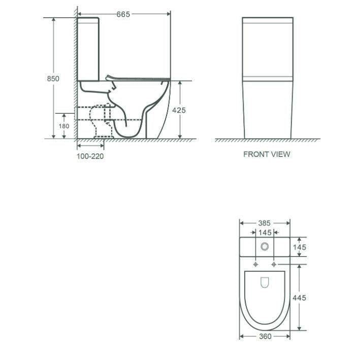 Wellis Sophia monoblokkos rimless WC (WF00111)
