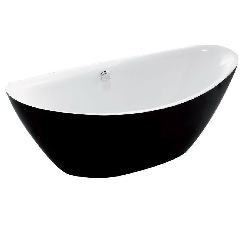 Wellis Arezzo Black szabadon álló kád fekete külsővel (180x87x65) (WK00121)