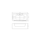 Wellis Rhone E-Drive™, hidromasszázs kád, Flipper csapteleppel (170x85x58)-1