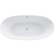 Wellis Oval 186 szabadon álló kád (186x88,5x60,5) le - és túlfolyó + szifon, rejtett szintező láb (WK00133)