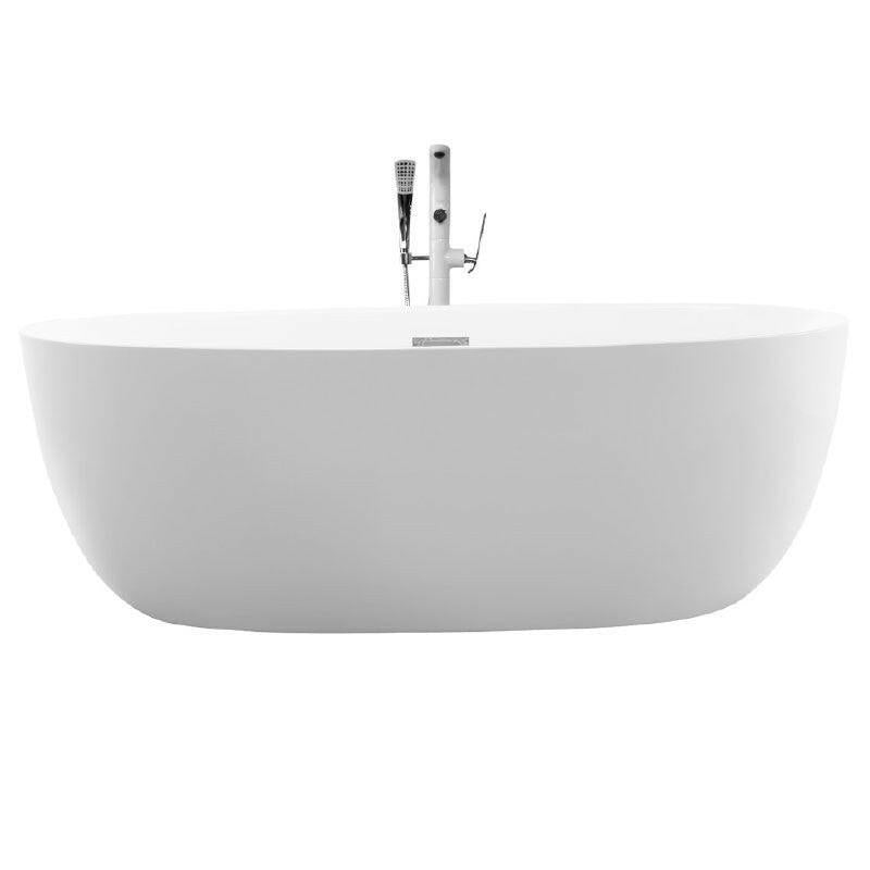 Wellis Oval 186 szabadon álló kád (186x88,5x60,5) le - és túlfolyó + szifon, rejtett szintező láb (WK00133)
