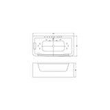 Wellis Rhone E-Drive™, hidromasszázs kád, csaptelep nélkül (170x85x58)-1