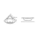 Wellis Bled E-Max™ 150, hidromasszázs kád, Flipper (150x150x64)-1
