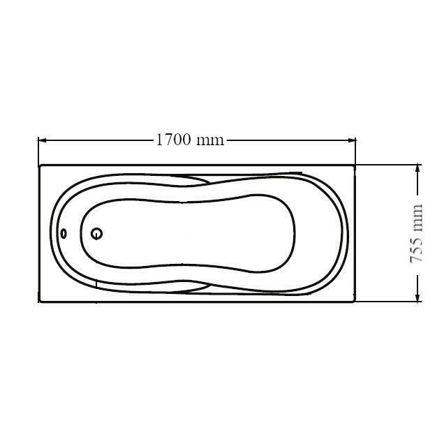 Wellis Malawi E - Drive™ 170, hidromasszázs kád, csaptelep nélkül, balos, 170x75x60 c (WK00164 - 1)