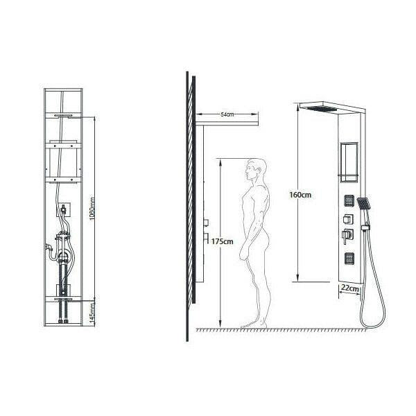 Wellis Modica zuhanypanel (22x52x140) (WZ00082)