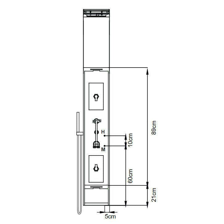 Wellis Lucia zuhanypanel (18x57x156) (WZ00084)