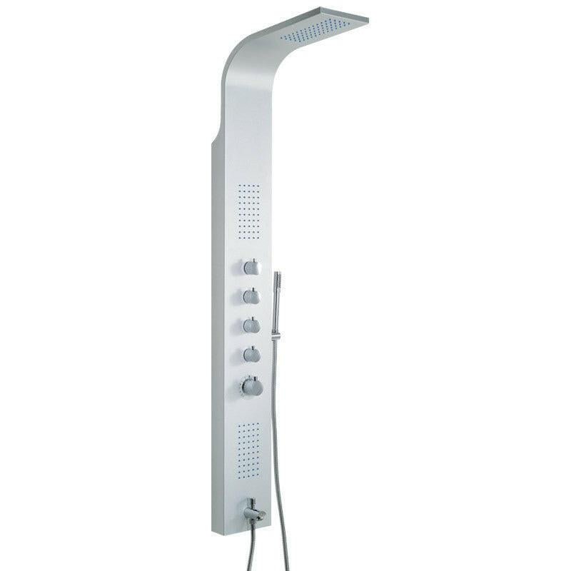 Wellis Mariner Silver termosztátos zuhanypanel (19x50x160) (WZ00086)