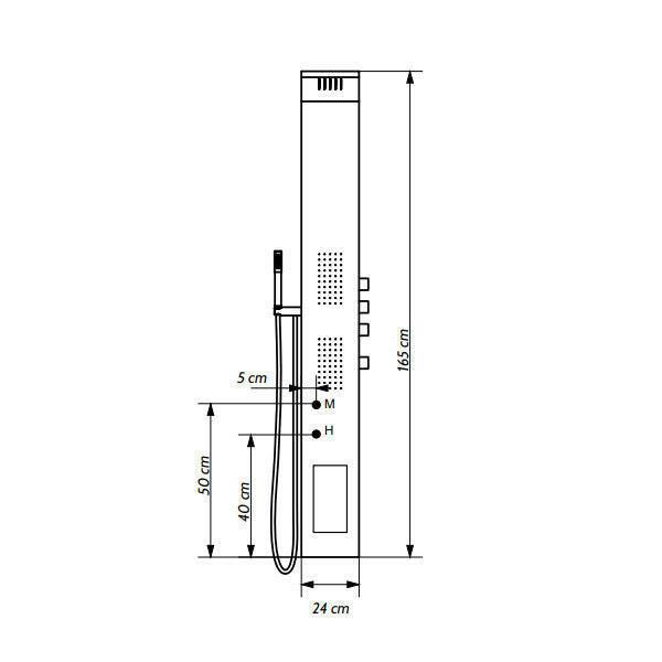 Wellis Bonita termosztátos zuhanypanel ( WZ00089 )