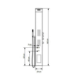 Wellis Bonita termosztátos zuhanypanel (24x50x165)-3