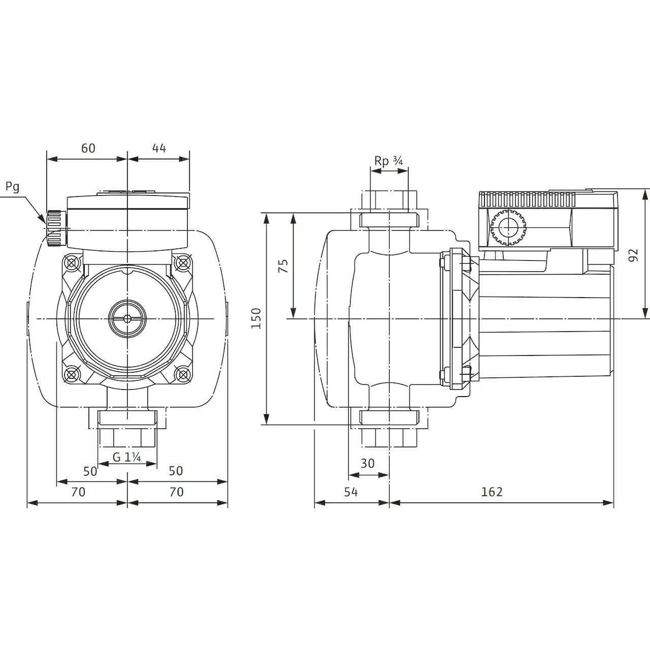 WILO TOP - Z 20/4 (1~230 V, PN 10, Inox) keringető szivattyú ivóvízhez