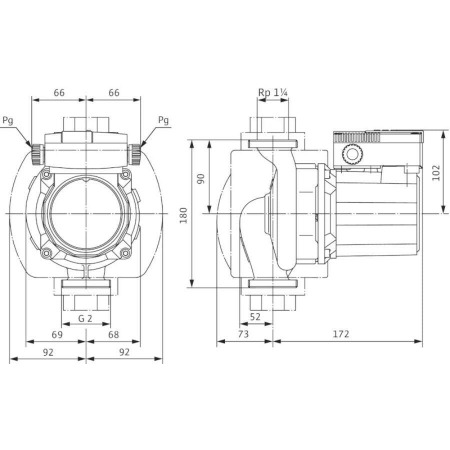 WILO TOP-Z 30/10 (1~230 V, PN 10, RG) keringető szivattyú ivóvízhez-1