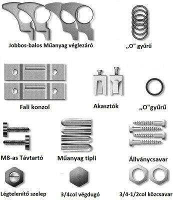 XHENIA RADIÁTOR SZERELÉSI EGYSÉGCSOMAG FEKETE-0