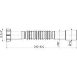 Alcaplast A750 flexibilis bekötőcső 5/4"x32/40 műanyag jolly-1