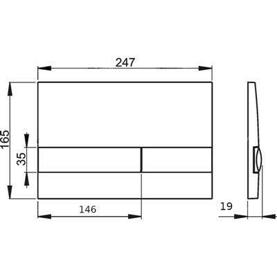 Alcaplast WC tartály nyomólap M1722 matt-króm-1