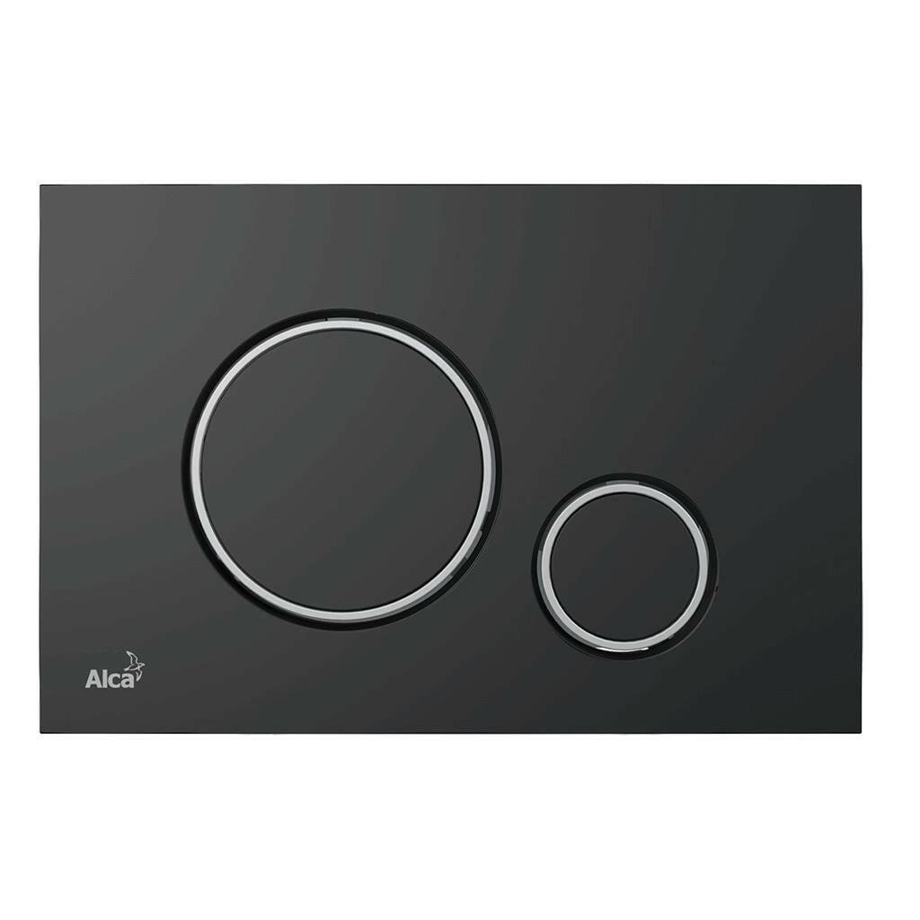 Alcaplast WC tartály nyomólap M778 fekete - matt / króm - fényes