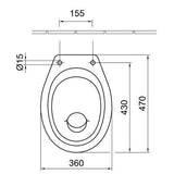 Alföldi Bázis WC csésze hátsó kifolyású, laposöblítésű + Easyplus 4030 00R1-1