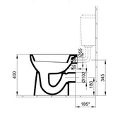 Alföldi Bázis WC csésze hátsó kifolyású, laposöblítésű + Easyplus 4030 00R1-2