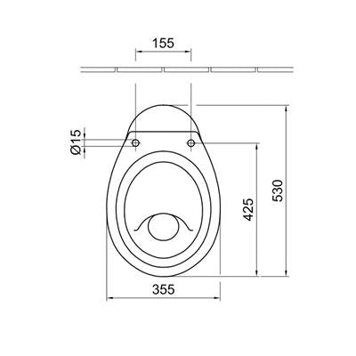 Alföldi Bázis WC csésze alsó kifolyású, laposöblítésű, hosszú 4032 00 01-1