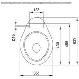 Alföldi Bázis WC csésze alsó kifolyású, mélyöblítésű, hosszú 4035 69 01-1