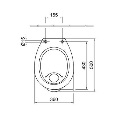 Alföldi Bázis WC csésze alsó kifolyású, laposöblitésű + Easyplus 4037 00R1-1