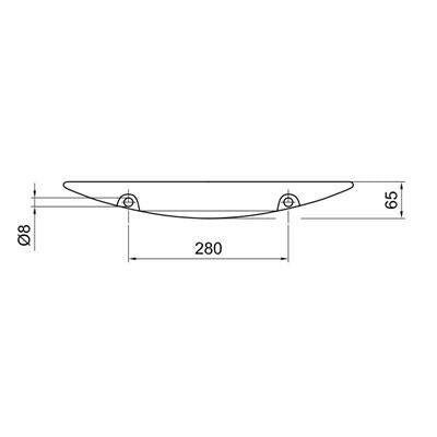 Alföldi Bázis piperepolc 50x14 cm csavarozható 4679 00 01