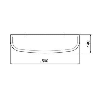 Alföldi Bázis piperepolc 50x14 cm csavarozható 4679 00 01