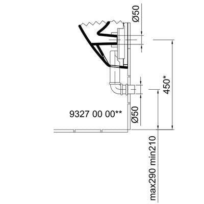 Alföldi Saval 2.0 vizelde felső bekötésű 7050 59 01 szifon nélkül-2