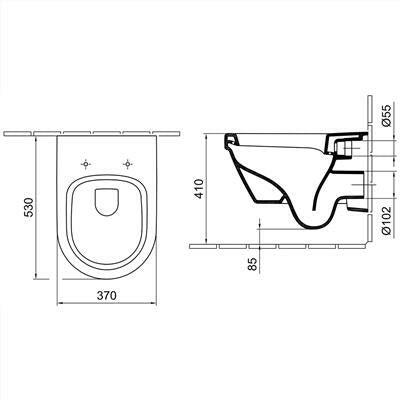 Alföldi Formo kombipack fali Wc + Soft Close WC ülőke-1