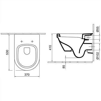 Alföldi Formo kombipack fali Wc + soft close tető (7060 H1 01)
