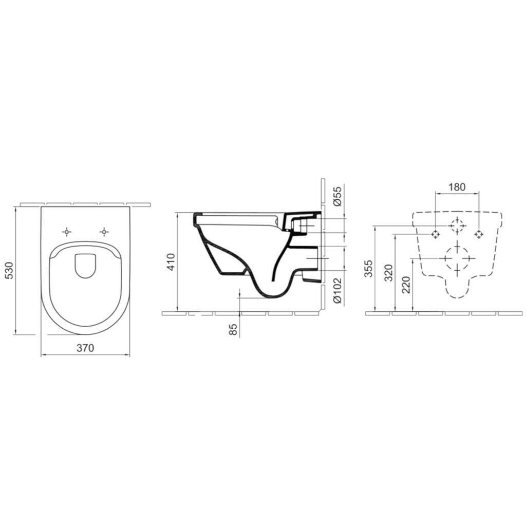 Alföldi Formo kombipack fali Wc + tető CleanFlush (Easyplus bevonattal) (7060 HR R1)