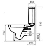 Alföldi Liner WC-tartály monoblokk WC-hez 7734 L101 - kifutó-1