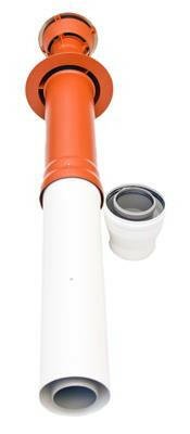 Ariston PPS/ALU 80/125 függőleges kémény vörös 60/100 kúpos hüvellyel (3318081)