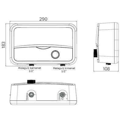 Ariston Aures S 5.5 SH EU 5,5KW Elektromos átfolyós vízmelegítő