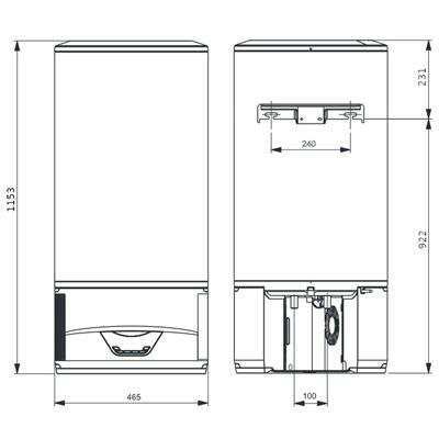 Ariston Lydos Hybrid 100 "A" energiaosztályú elektromos hybrid vízmelegítő 100 literes (3629053)