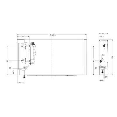 Ariston Nimbus Aquaslim 40 FS fan - coil, parapetre szerelhető, 4kW fűtési teljesítmény (3301548)